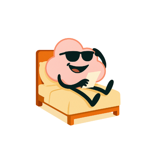 Nuage Nomade sur son lit
