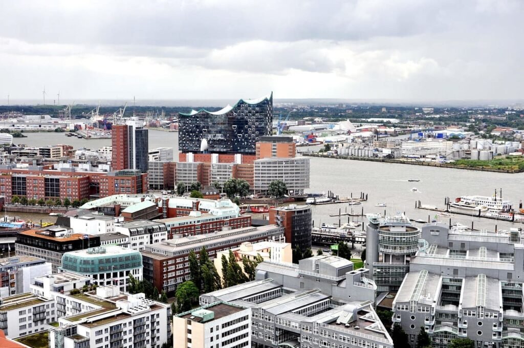 Vu panoramique d'hambourg