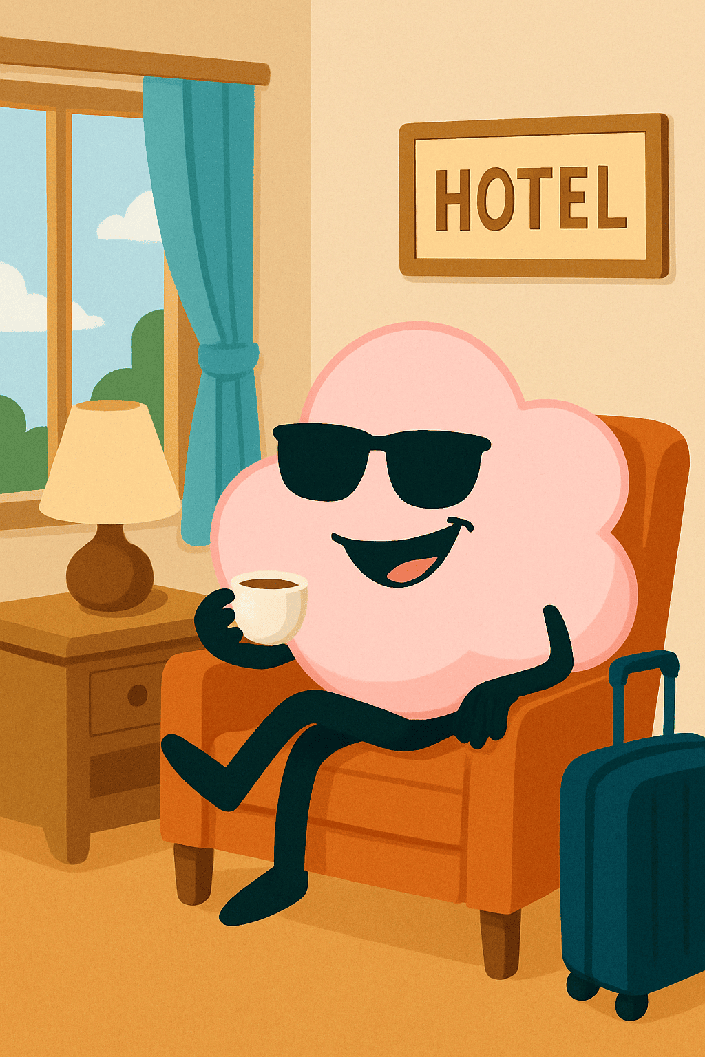 Nuage Nomade à l'hôtel