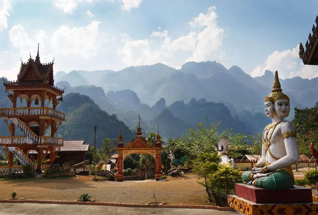 Un temple bouddhiste au Laos
