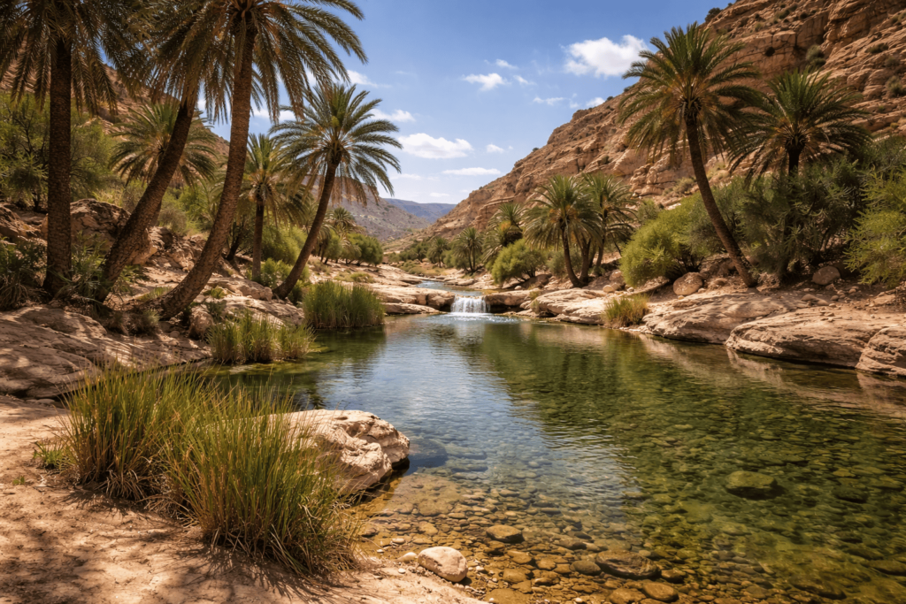Oasis sans le desert oued salsalah tunisie