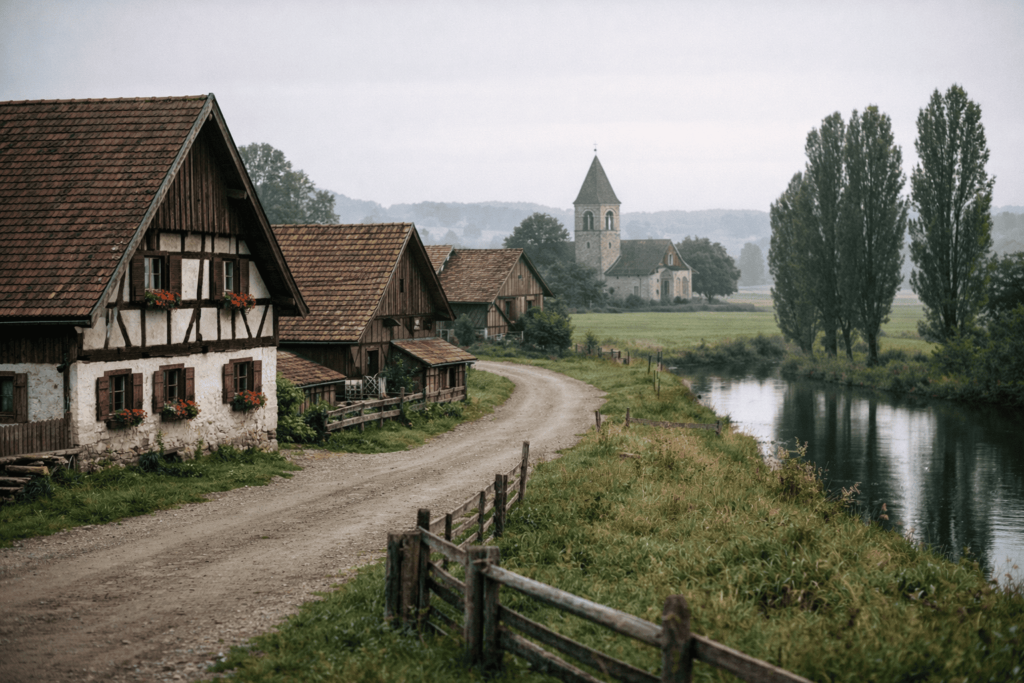 Hameau de Gummering en Basse-Bavière