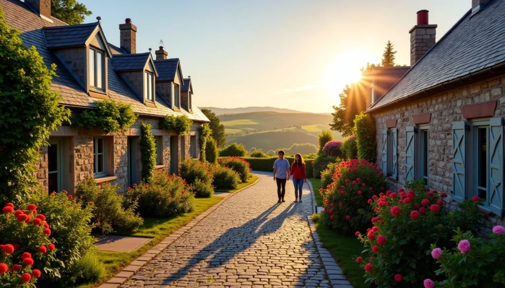 Un coucher de soleil dans un des plus beaux village de bretagne